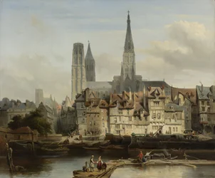 Le Quai de Paris à Rouen, Johannes Bosboom, 1839